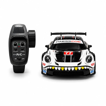 D43-01Q16 Porsche 911 Black Dinosaur Edition 1:43 4WD RC Drift Car With Gyro & LED Lights