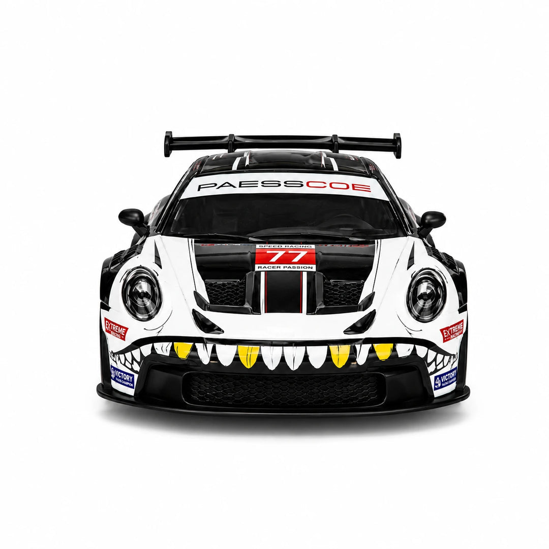 D43-01Q16 Porsche 911 Black Dinosaur Edition 1:43 4WD RC Drift Car With Gyro & LED Lights